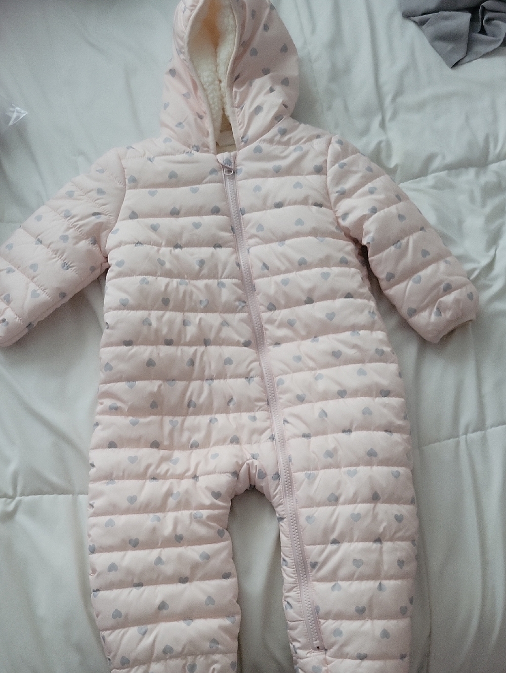 omighty Cream Sherpa Baby Snow Suit